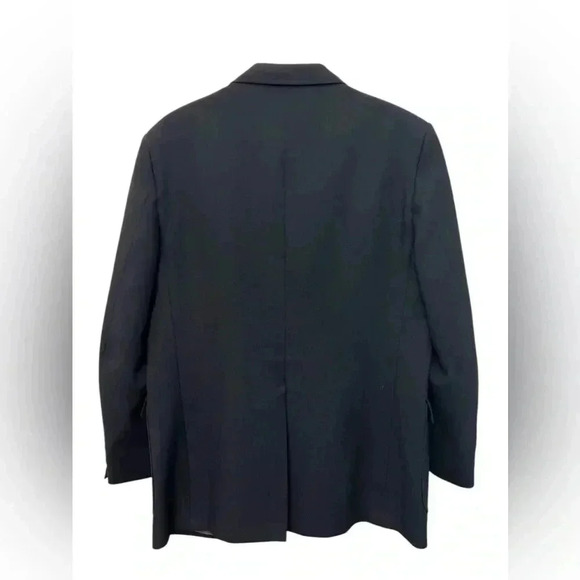 VINTAGE Hart Schaffner Marx Jacket M Gray Pinstripe Wool Sport Coat Blazer - Picture 2 of 4